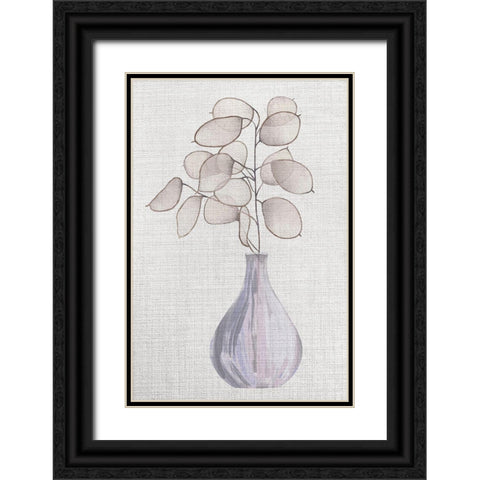 Gray Greenery II Black Ornate Wood Framed Art Print with Double Matting by ND Art