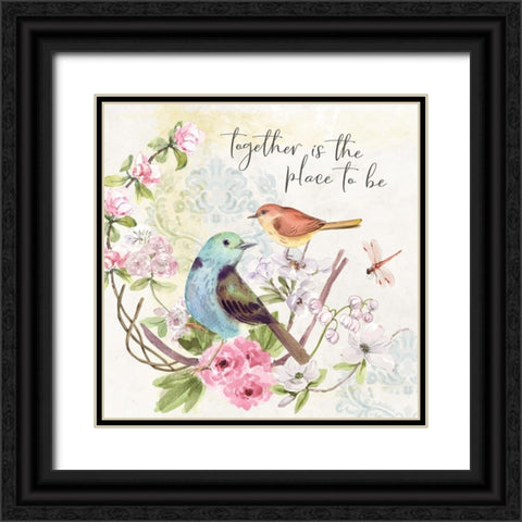 Together Black Ornate Wood Framed Art Print with Double Matting by ND Art