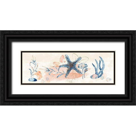 Ocean Blue Black Ornate Wood Framed Art Print with Double Matting by ND Art