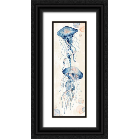 Jellyfish Black Ornate Wood Framed Art Print with Double Matting by ND Art