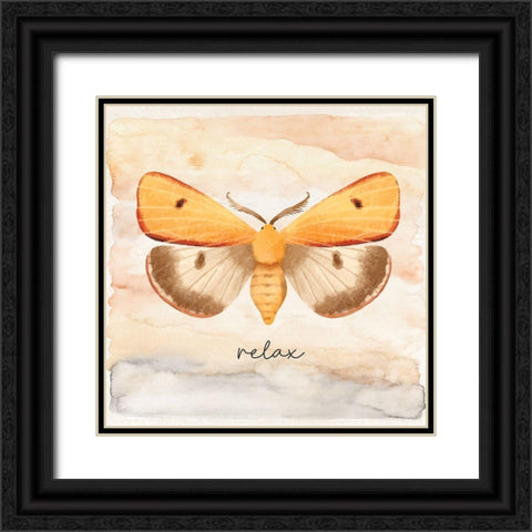 Relax Black Ornate Wood Framed Art Print with Double Matting by ND Art