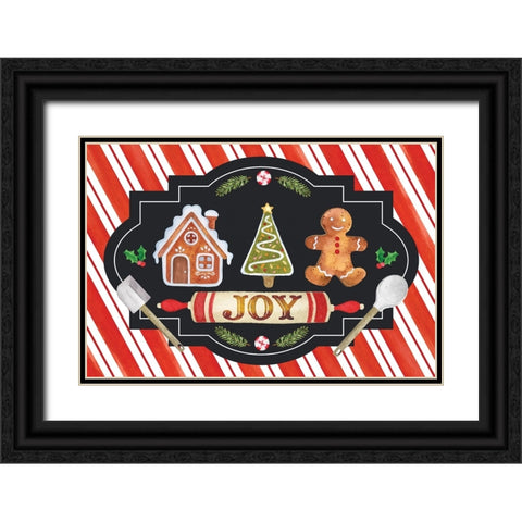 Joy Black Ornate Wood Framed Art Print with Double Matting by ND Art