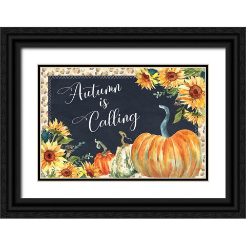 Autumn is Calling Black Ornate Wood Framed Art Print with Double Matting by ND Art
