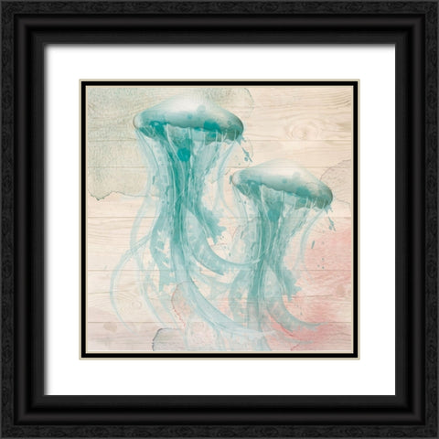 Jellyfish Black Ornate Wood Framed Art Print with Double Matting by ND Art