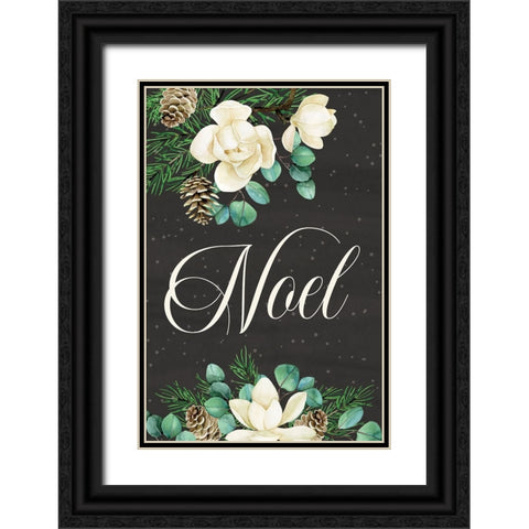 Noel Black Ornate Wood Framed Art Print with Double Matting by ND Art