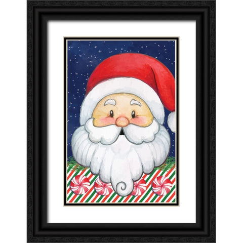 Santa III Black Ornate Wood Framed Art Print with Double Matting by ND Art