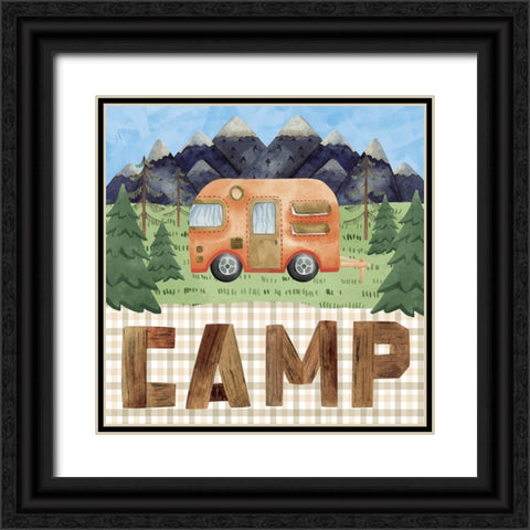 Camp Black Ornate Wood Framed Art Print with Double Matting by ND Art