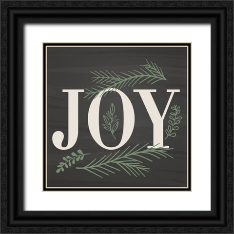 Joy Black Ornate Wood Framed Art Print with Double Matting by ND Art