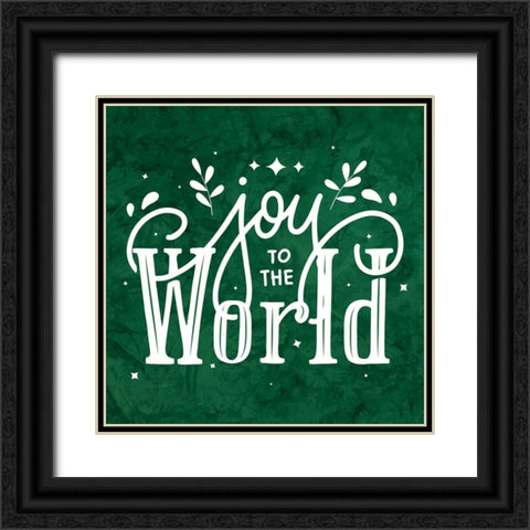 Joy to the World Black Ornate Wood Framed Art Print with Double Matting by ND Art