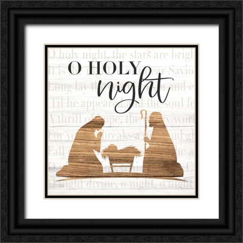 O Holy Night Black Ornate Wood Framed Art Print with Double Matting by ND Art