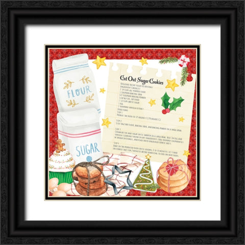 Sugar Cookies Black Ornate Wood Framed Art Print with Double Matting by ND Art