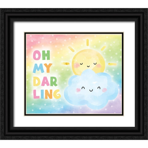 Oh My Darling Black Ornate Wood Framed Art Print with Double Matting by ND Art