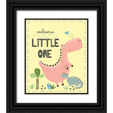 Welcome Little One Black Ornate Wood Framed Art Print with Double Matting by ND Art