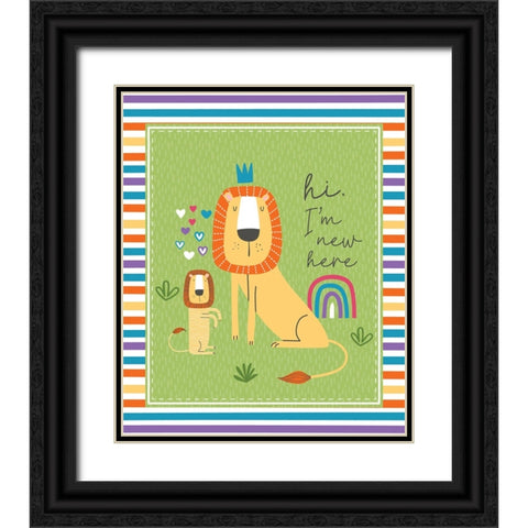 Im New Here Black Ornate Wood Framed Art Print with Double Matting by ND Art