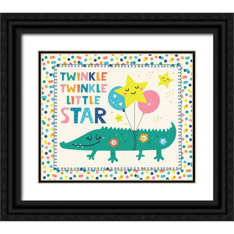 Twinkle Twinkle Black Ornate Wood Framed Art Print with Double Matting by ND Art