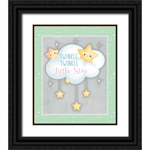 Twinkle Twinkle Black Ornate Wood Framed Art Print with Double Matting by ND Art