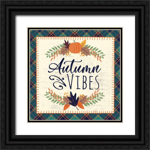 Autumn Vibes Black Ornate Wood Framed Art Print with Double Matting by ND Art