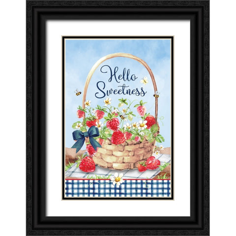 Hello Sweetness Black Ornate Wood Framed Art Print with Double Matting by ND Art