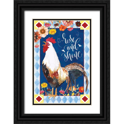 Rise and Shine Black Ornate Wood Framed Art Print with Double Matting by ND Art