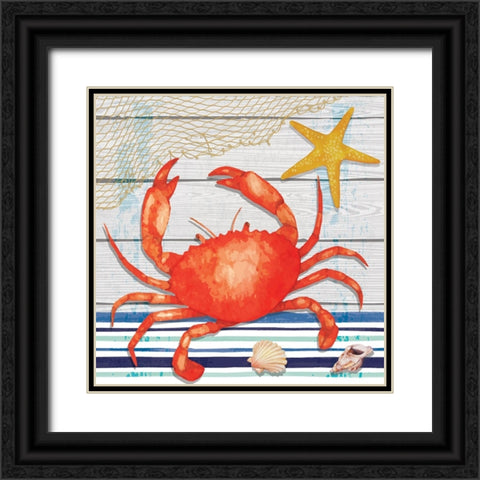 Crab Black Ornate Wood Framed Art Print with Double Matting by ND Art