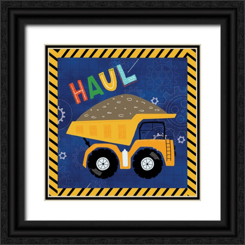 Haul - Dump Truck Black Ornate Wood Framed Art Print with Double Matting by ND Art