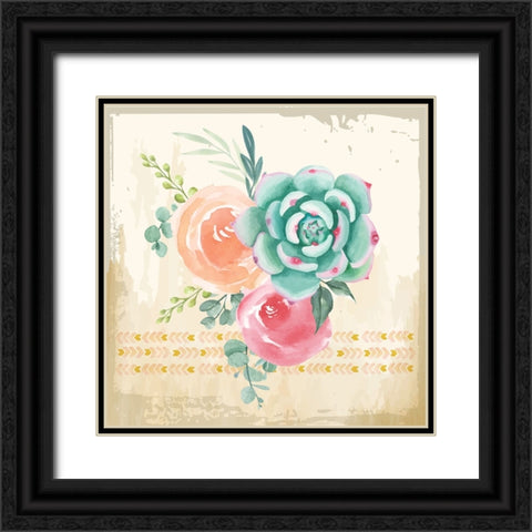 Southwest Cactus II Black Ornate Wood Framed Art Print with Double Matting by ND Art