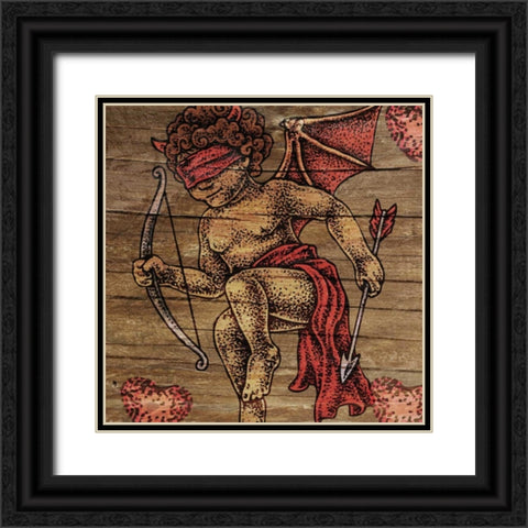 Blind Love Black Ornate Wood Framed Art Print with Double Matting by BoMo