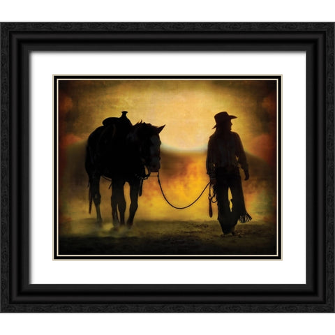 AZ Cowgirl Black Ornate Wood Framed Art Print with Double Matting by PBurchettPhoto