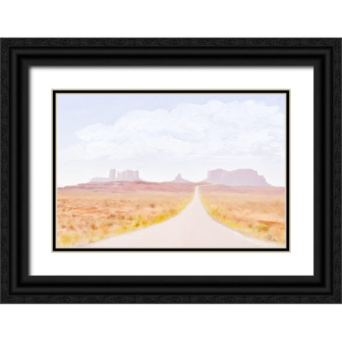 Monument Valley Road II Black Ornate Wood Framed Art Print with Double Matting by Murdock, Ramona