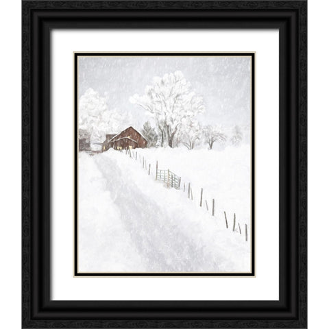 Winter Wonderland II Black Ornate Wood Framed Art Print with Double Matting by Murdock, Ramona