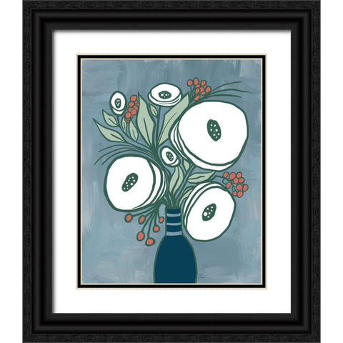 Bold Bouquet II Black Ornate Wood Framed Art Print with Double Matting by Murdock, Ramona