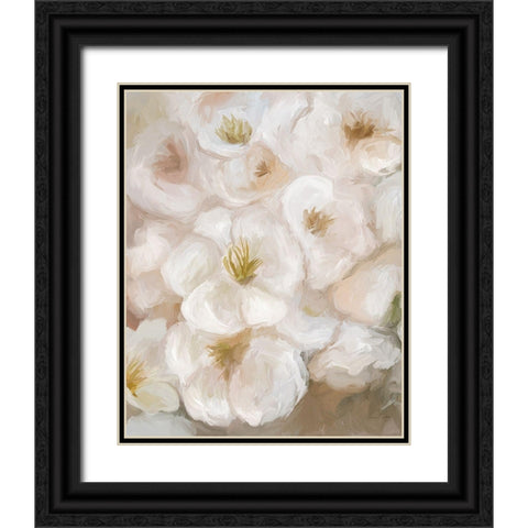 Tranquility White Black Ornate Wood Framed Art Print with Double Matting by Murdock, Ramona