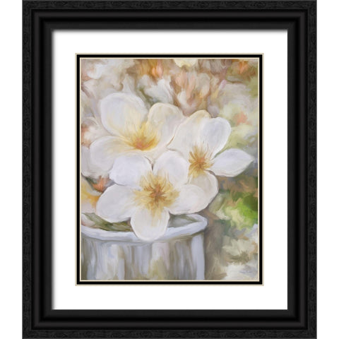 Tranquility White III Black Ornate Wood Framed Art Print with Double Matting by Murdock, Ramona