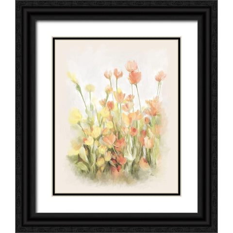 Garden Vignette Black Ornate Wood Framed Art Print with Double Matting by Murdock, Ramona