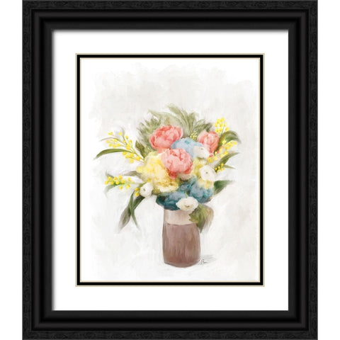 Mixed Garden Black Ornate Wood Framed Art Print with Double Matting by Murdock, Ramona