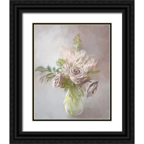 Mauve Bouquet II Black Ornate Wood Framed Art Print with Double Matting by Murdock, Ramona