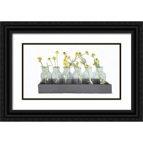 Box of Daisies Black Ornate Wood Framed Art Print with Double Matting by Murdock, Ramona