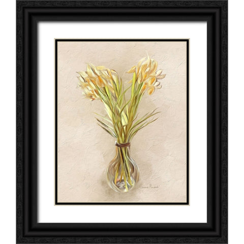 Glass of Iris Black Ornate Wood Framed Art Print with Double Matting by Murdock, Ramona