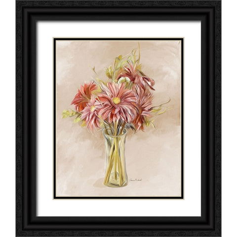 Glass of Mums Black Ornate Wood Framed Art Print with Double Matting by Murdock, Ramona