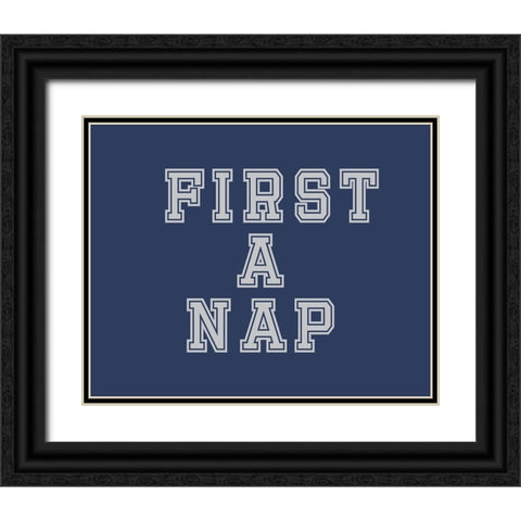 First a Nap Black Ornate Wood Framed Art Print with Double Matting by Murdock, Ramona