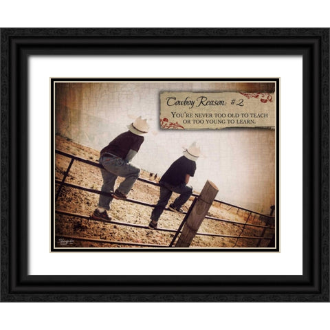 Cowboy Reason II Black Ornate Wood Framed Art Print with Double Matting by Eva, Shawnda