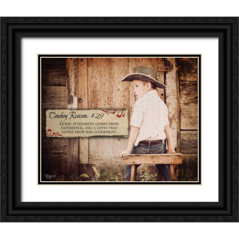 Reason No. 29 Good Judgement Black Ornate Wood Framed Art Print with Double Matting by Eva, Shawnda