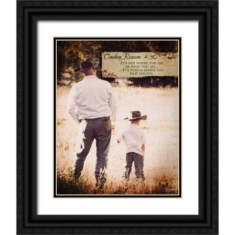 Reason No. 30 Black Ornate Wood Framed Art Print with Double Matting by Eva, Shawnda