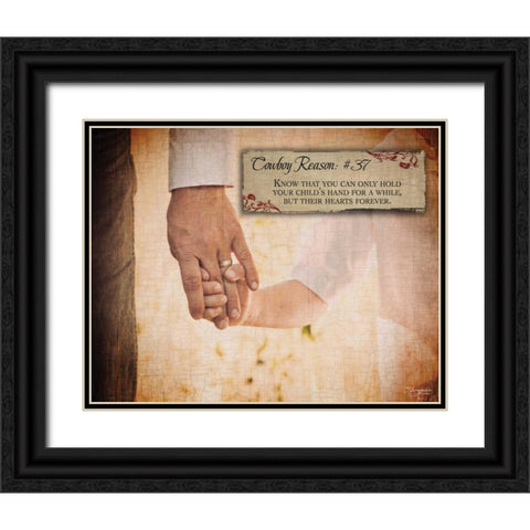 Reason No. 37 Black Ornate Wood Framed Art Print with Double Matting by Eva, Shawnda