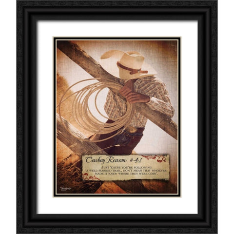 Reason No. 41 Black Ornate Wood Framed Art Print with Double Matting by Eva, Shawnda