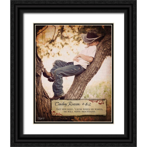 Reason No. 42 Black Ornate Wood Framed Art Print with Double Matting by Eva, Shawnda