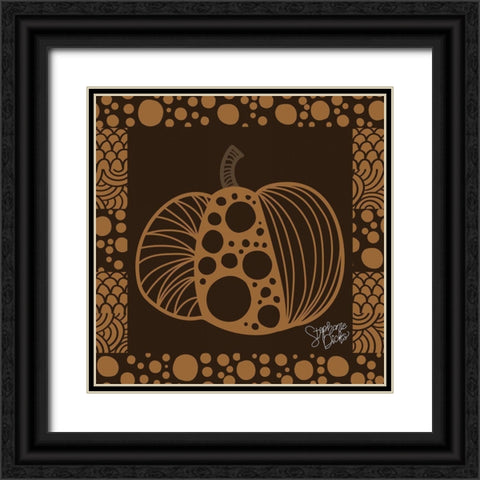 Pumpkin II Black Ornate Wood Framed Art Print with Double Matting by Dicks, Stephanie