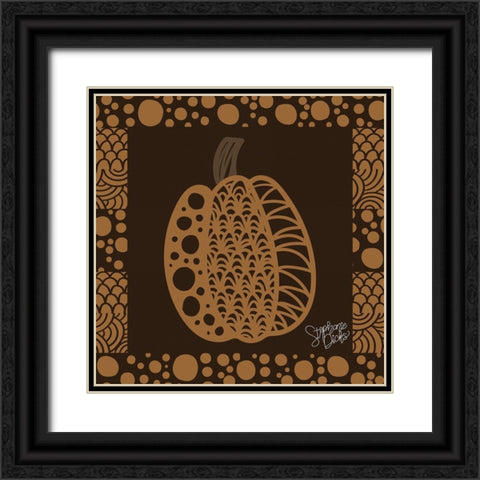 Pumpkin III Black Ornate Wood Framed Art Print with Double Matting by Dicks, Stephanie