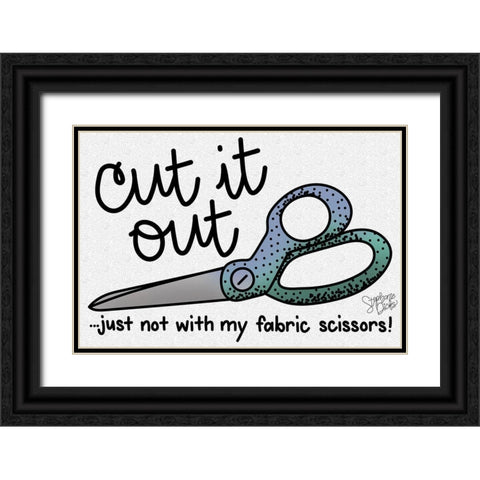 Cut it Out Black Ornate Wood Framed Art Print with Double Matting by Dicks, Stephanie