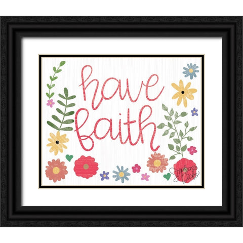 Have Faith Black Ornate Wood Framed Art Print with Double Matting by Dicks, Stephanie